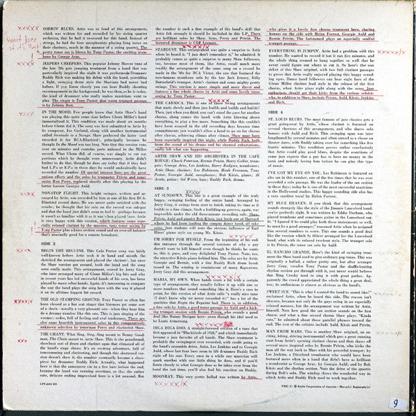 Artie Shaw : In The Blue Room / In The Café Rouge (2xLP, Mono)