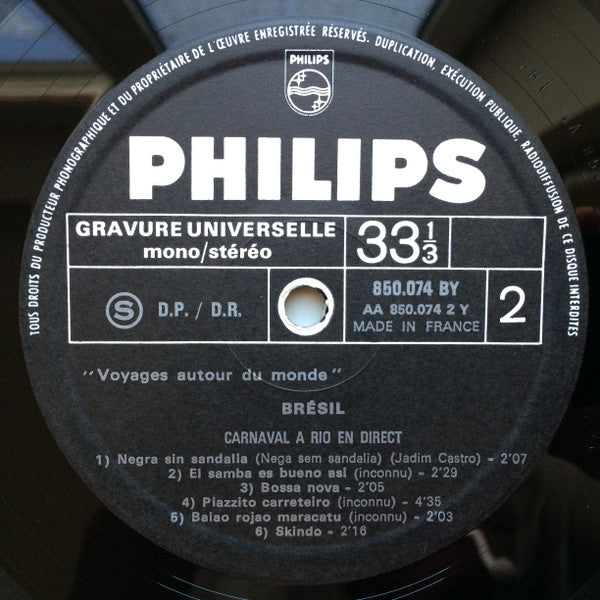 Various : Brésil (Bande Originale Du Film "Orfeu Negro" / Carnaval A Rio En Direct) (LP, Comp)