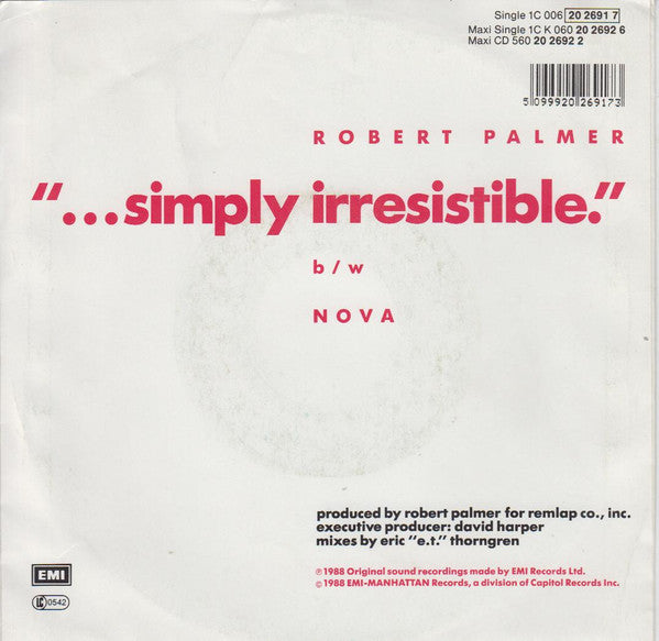 Robert Palmer : Simply Irresistible (7", Single)