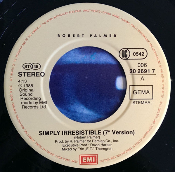 Robert Palmer : Simply Irresistible (7", Single)