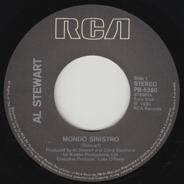 Al Stewart : Mondo Sinistro  (7", Single)