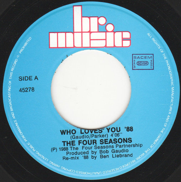 The Four Seasons : Who Loves You '88 (7", Single)