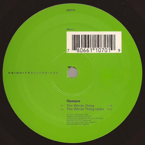 P'Taah Vs. Opaque : P'Taah Vs. Opaque 12" (12")