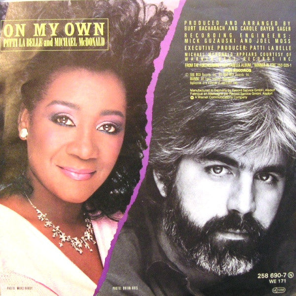 Patti LaBelle And Michael McDonald : On My Own (7", Single)
