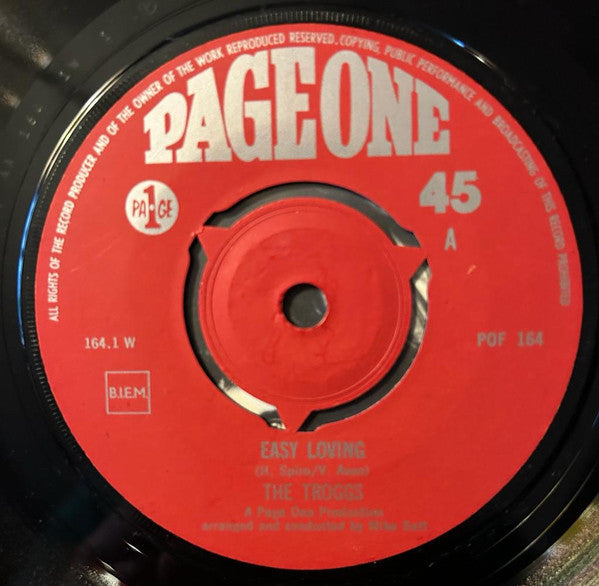 The Troggs : Easy Loving / Give Me Something (7", Single)