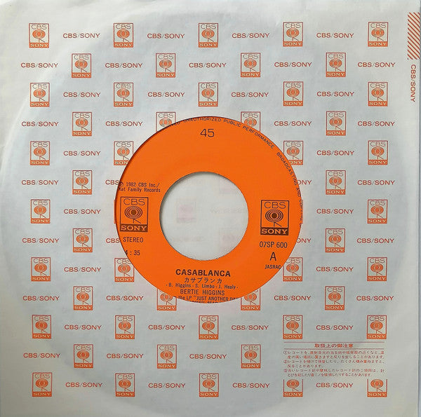Bertie Higgins : Casablanca / Key Largo (7", Single)