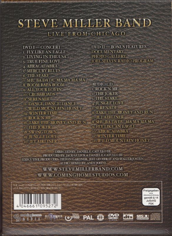 Steve Miller Band : Live From Chicago (2xDVD-V, Multichannel, PAL, Reg + CD)