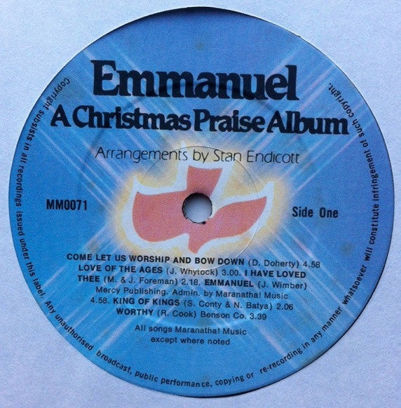 The Maranatha Singers & Praise Strings : Emmanuel, A Christmas Praise Album (LP, Album)