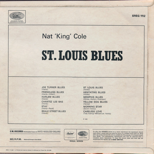 Nat King Cole : St. Louis Blues (LP, RE)