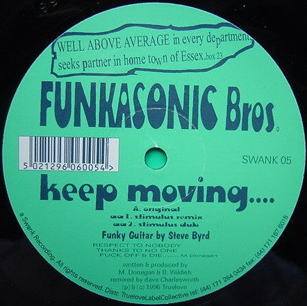 Funkasonic Bros. : Keep Moving (12")