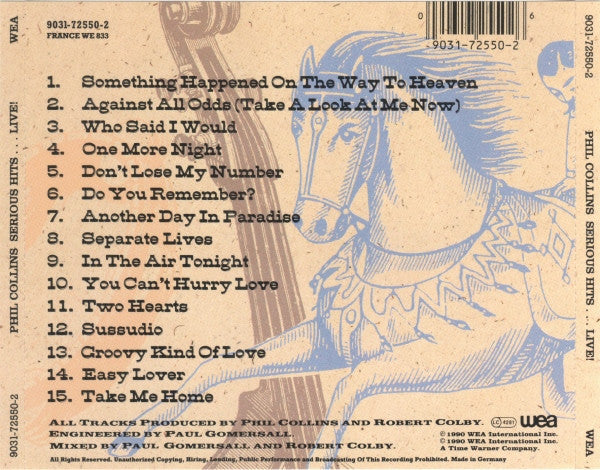 Phil Collins : Serious Hits...Live! (CD, Album, Sli)