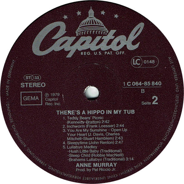 Anne Murray : There's A Hippo In My Tub (LP, Album)