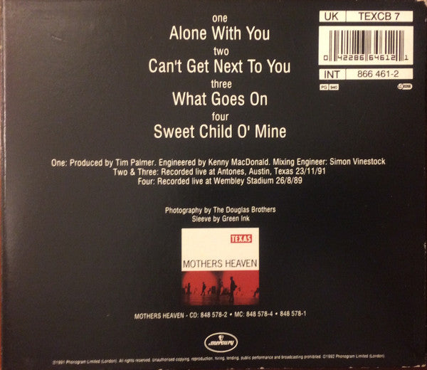 Texas : Alone With You (Live) (CD, Single, Dig)