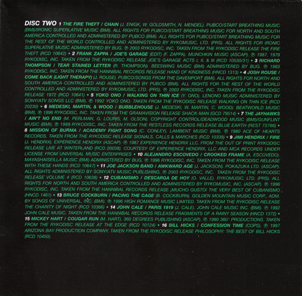 Various : Rykodisc The Anthology (2xCD, Comp)