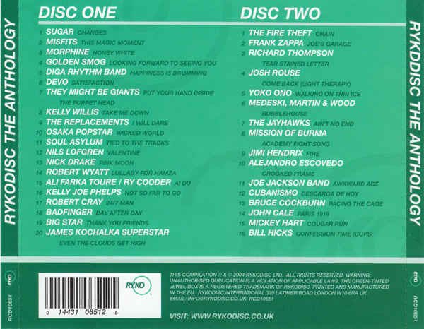 Various : Rykodisc The Anthology (2xCD, Comp)