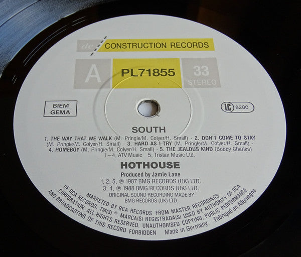 Hot House : South (LP, Album)