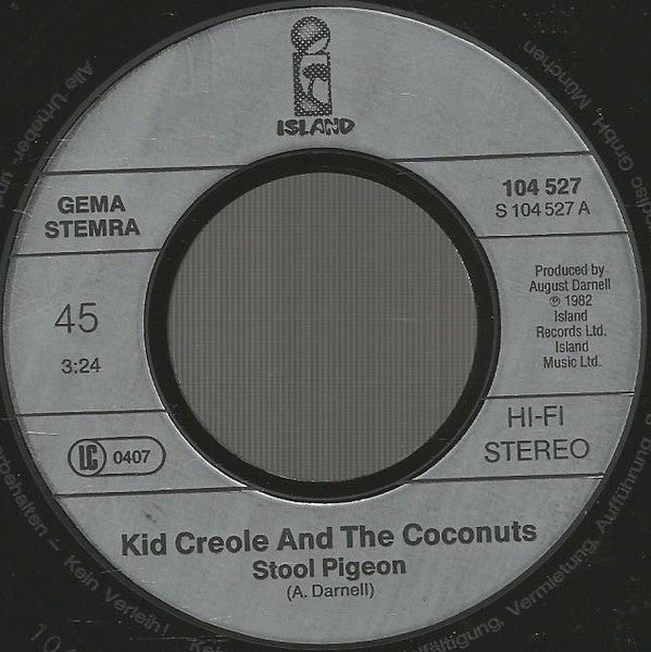 Kid Creole And The Coconuts : Stool Pigeon (7", Single)