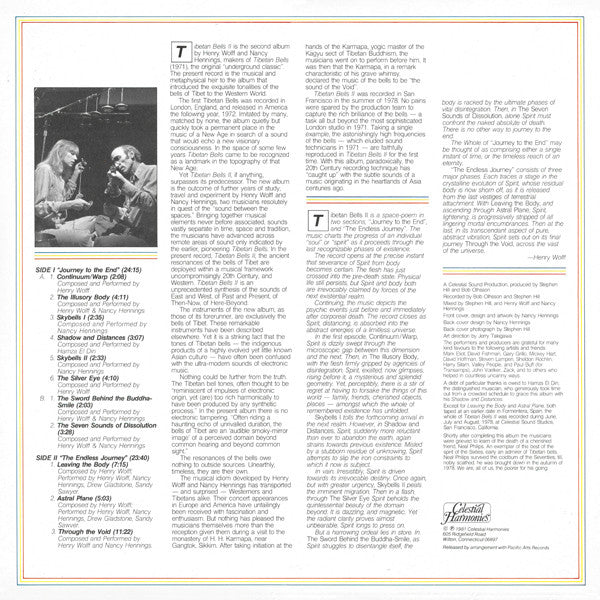 Henry Wolff & Nancy Hennings : Tibetan Bells II (LP, Album, RE, Wak)