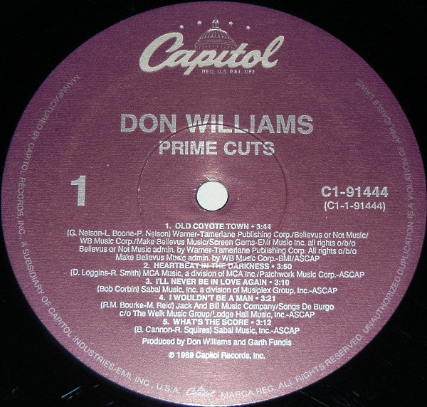 Don Williams (2) : Prime Cuts (LP, Comp)