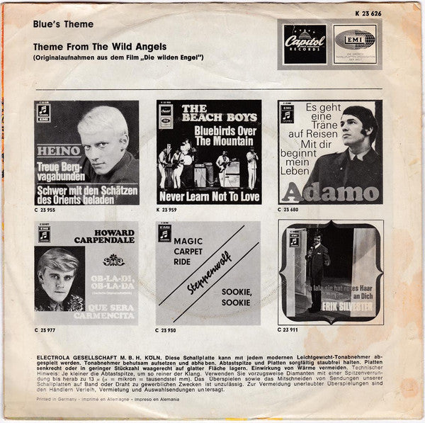 Davie Allan & The Arrows : Theme From The Wild Angels / Blue's Theme (7", Single)