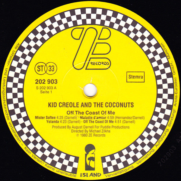 Kid Creole And The Coconuts : Off The Coast Of Me (LP, Album)