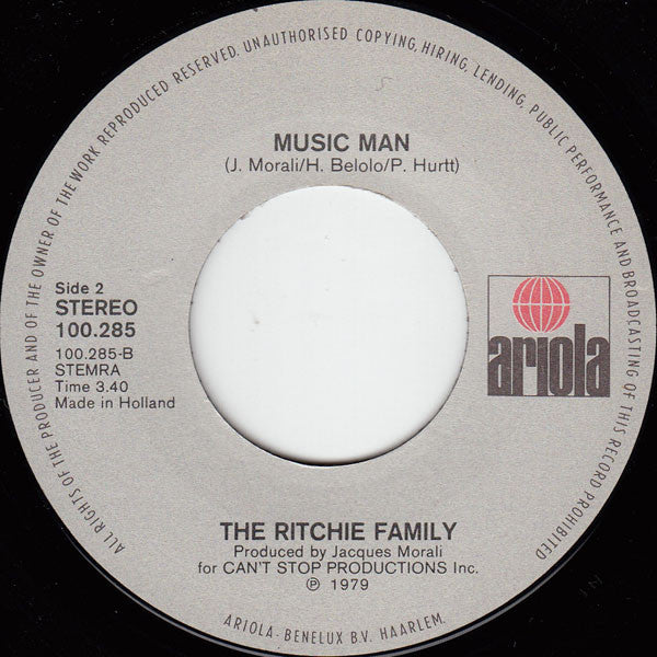 The Ritchie Family : American Generation (7", Single)