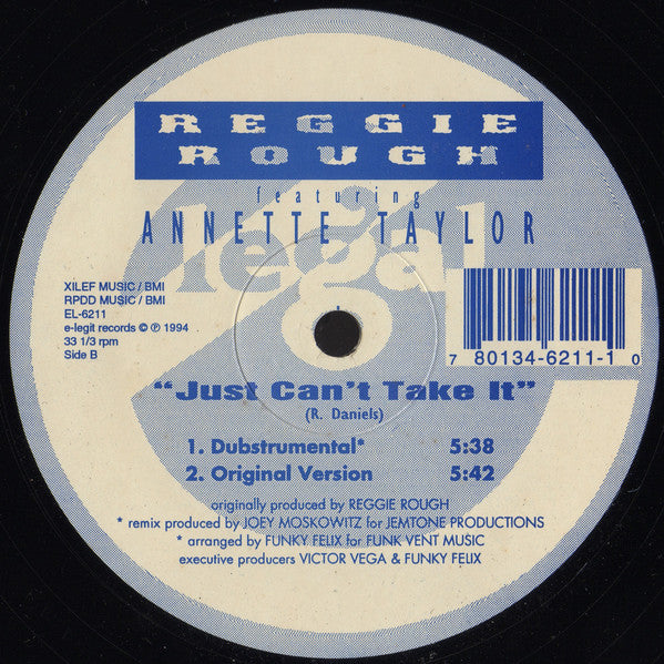 Reggie Rough Featuring Annette Taylor : Just Can't Take It (12")