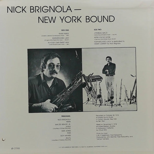 Nick Brignola : New York Bound (LP, Album)