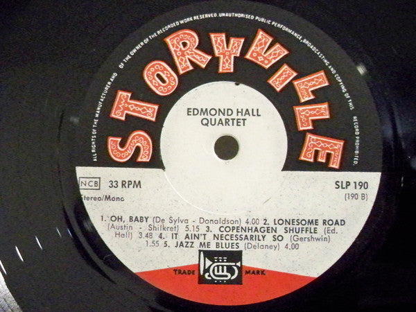 The Edmond Hall Quartet : Edmond Hall Quartet (LP)