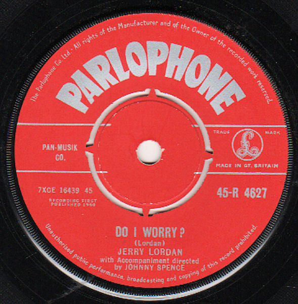Jerry Lordan : Who Could Be Bluer? (7", Single)