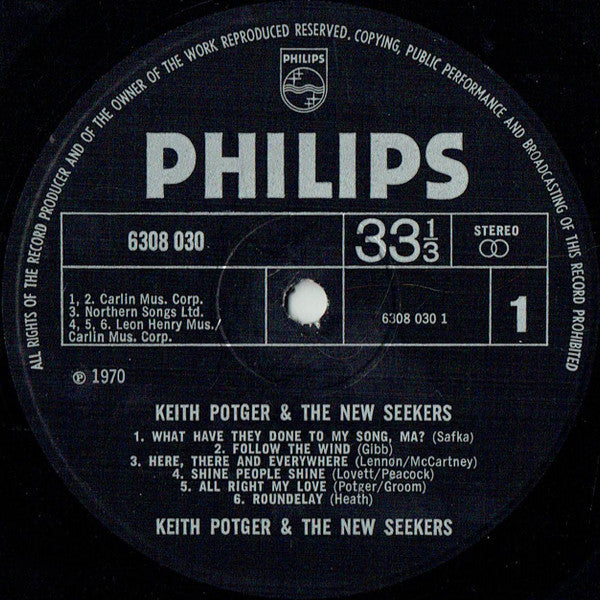 Keith Potger & The New Seekers : Keith Potger & The New Seekers (LP, Album)