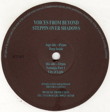 Voices From Beyond : Steppin Over Shadows (12")