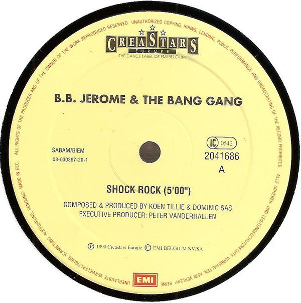 B.B. Jerome & The Bang Gang : Shock Rock (12")