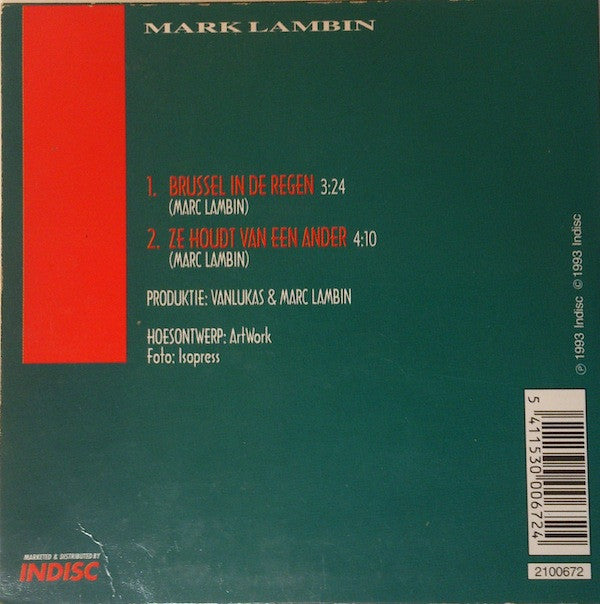 Marc Lambin : Brussel In De Regen (CD, Single)