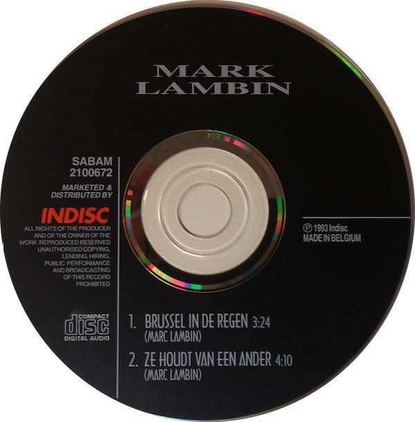 Marc Lambin : Brussel In De Regen (CD, Single)