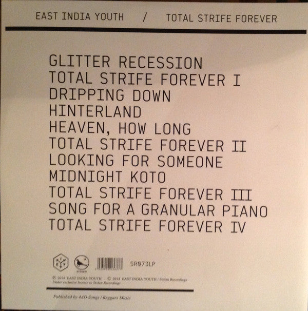 East India Youth : Total Strife Forever (2xLP, Album + CD, Album)
