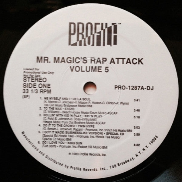 Various : Mr. Magic's Rap Attack Volume 5 (LP, Comp, Promo)