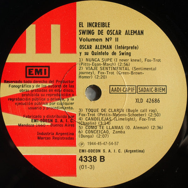 Oscar Aleman : El Increible Swing De Oscar Aleman Vol. 2 (LP, Comp)