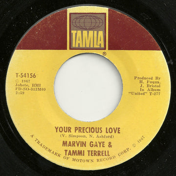 Marvin Gaye & Tammi Terrell : Your Precious Love (7", Single, Ame)