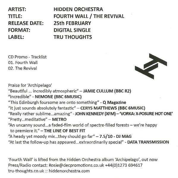 Hidden Orchestra : Fourth Wall / The Revival (CD, EP, Promo)