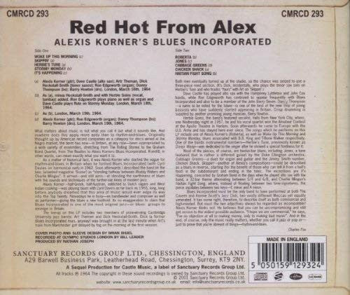 Blues Incorporated : Red Hot From Alex (CD, Album, RE)