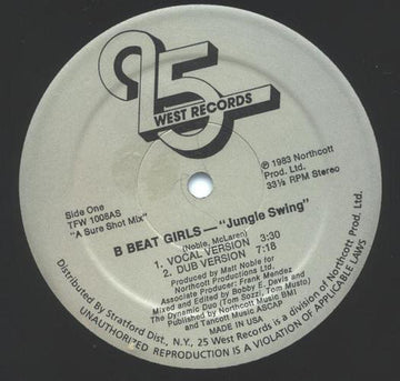 B Beat Girls : Jungle Swing (12")