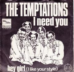 The Temptations : I Need You (7", Single)