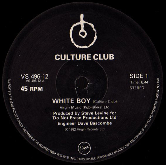 Culture Club : White Boy (12", Single)