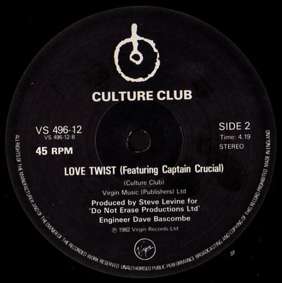 Culture Club : White Boy (12", Single)