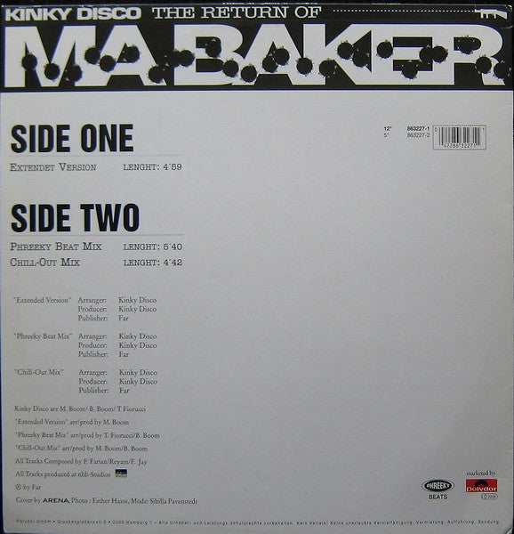 Kinky Disco : The Return Of Ma Baker (12")