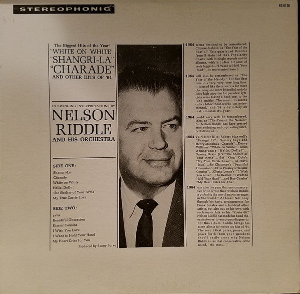 Nelson Riddle : White On White Shangri-La Charade And Other Hits Of 1964 (LP)