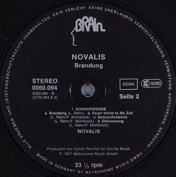 Novalis (3) : Brandung (LP, Album, RE, Bla)