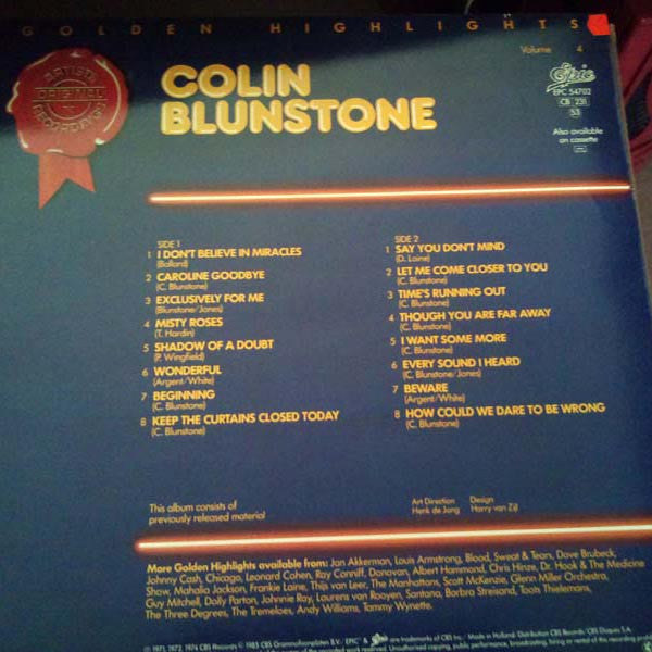 Colin Blunstone : Golden Highlights (LP, Comp)