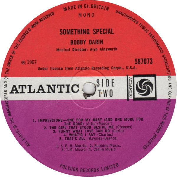 Bobby Darin : Something Special (LP, Mono)